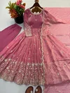 Jf 052 Fendy Silk With Embroidered Sequence Work Gown